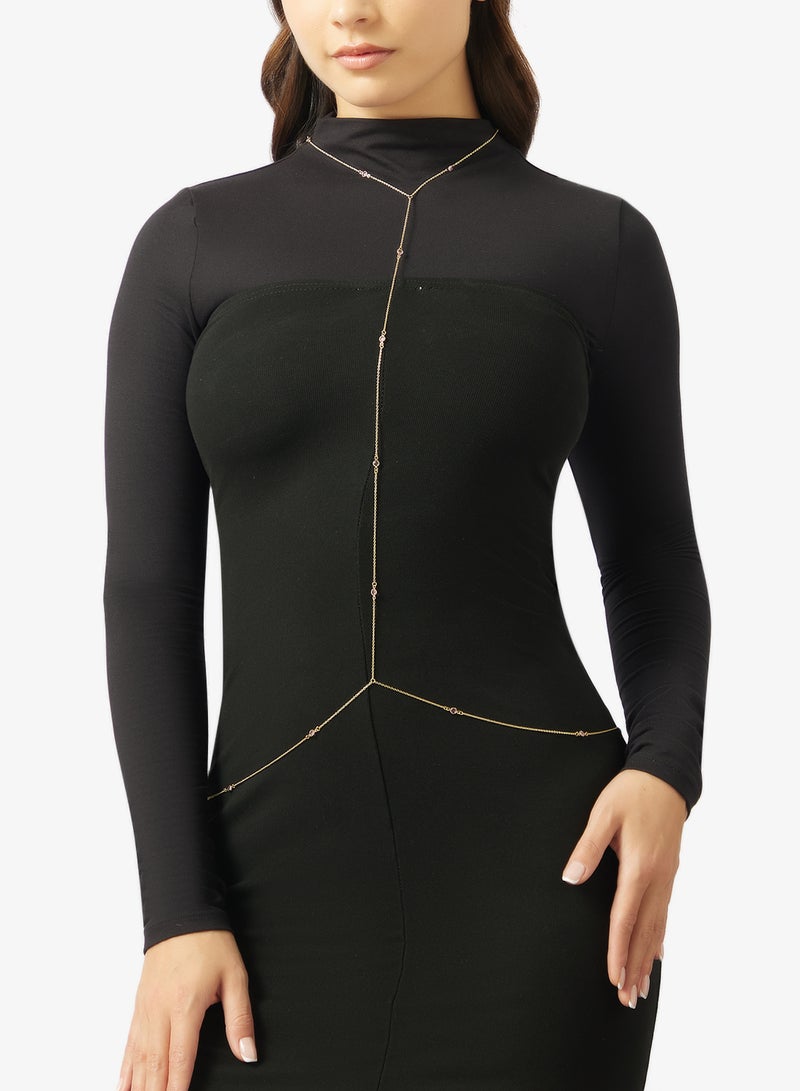 ايلا سلسلة جسم مزينة بالكريستال الراين - Image 1